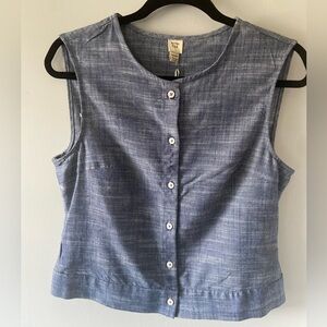 NWT Autres Filles Chambray Sleeveless Top